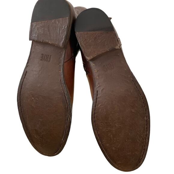 Frye Tall Riding Boots Women's Size 10M Flat Low Heel Knee High Side Zip Brown - Picture 10 of 11